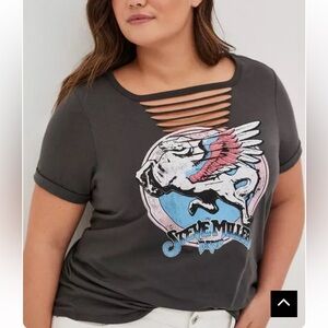 Torrid slash Steve Miller Band far gray short sleeved tee Size 2 (2X 18/20)
